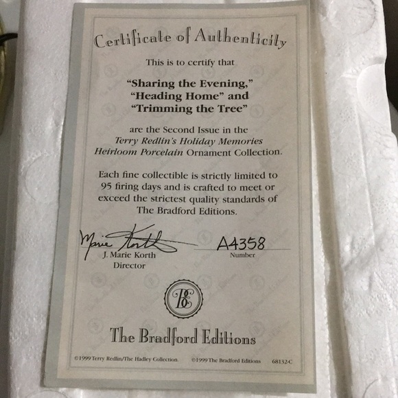 💥CHARITY SALE Terry Redlin Vintage Bradford Exchange Christmas Baubles - Picture 13 of 13